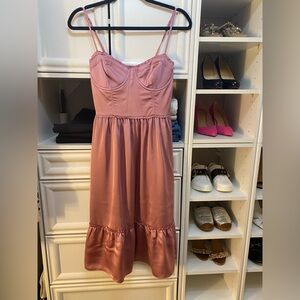 Abercrombie & Fitch Dusty Pink Midi Dress with Pockets!!